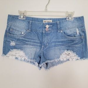 Denim shorts